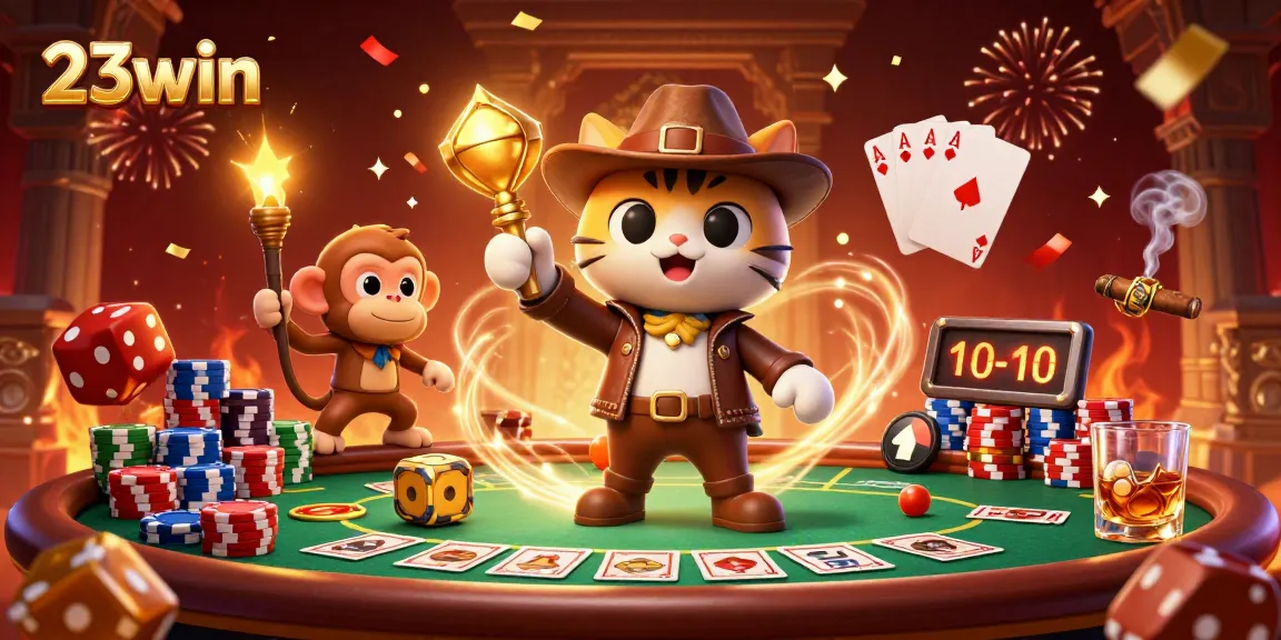 Experience thrilling wins with 23win's captivating games in a dynamic casino scene.