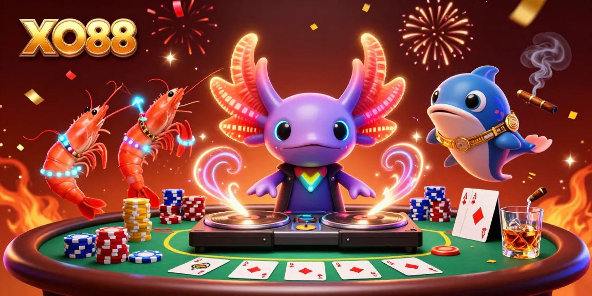 Experience the excitement of XO88 with a vibrant casino atmosphere and dynamic characters in action.