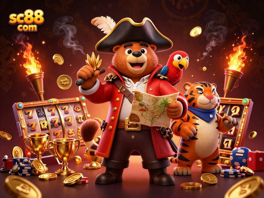 Catch big wins at sc88 com with thrilling slots featuring a pirate captain and friendly characters.