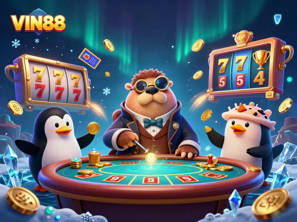 Engage with VIN88 by exploring thrilling underwater poker adventures featuring playful characters and exciting gaming elements.
