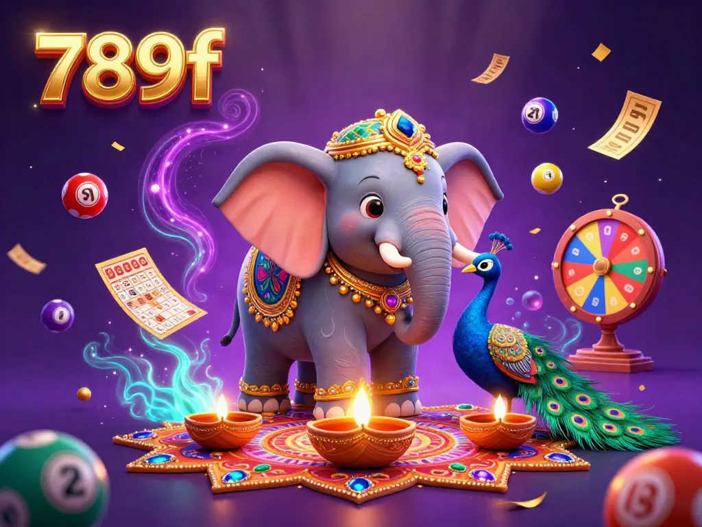 Immerse in the vibrant world of 789f with a dazzling scene of gambling delights and colorful elements.