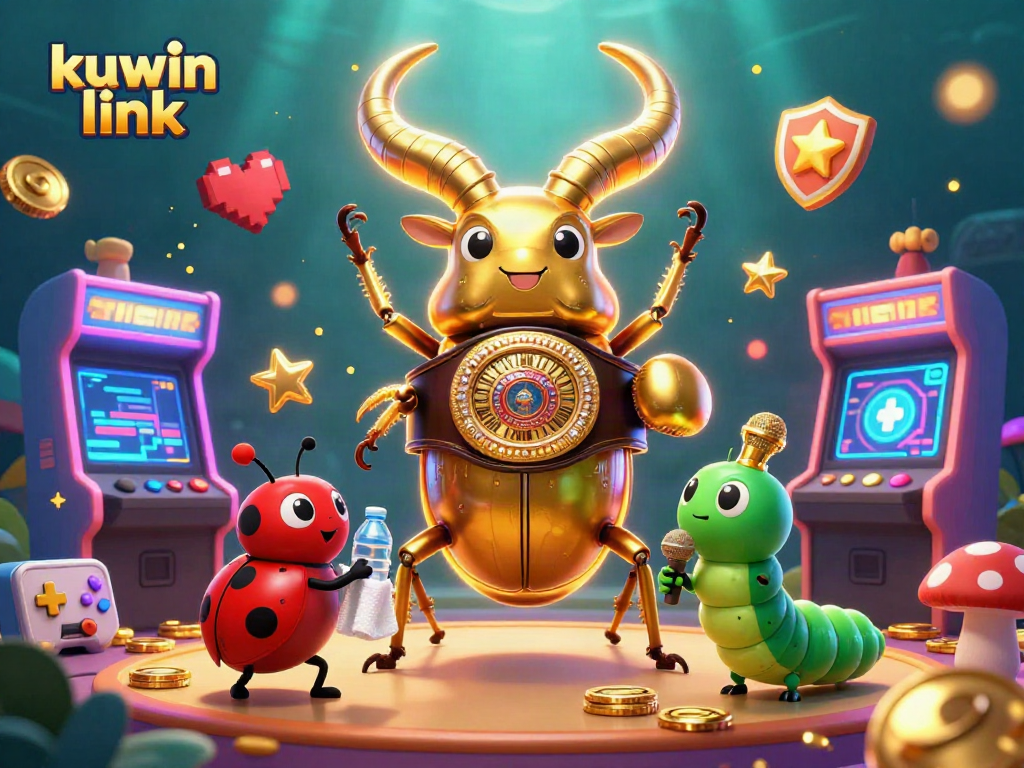 Engage with the vibrant kuwin link casino world featuring cartoon characters and game elements.