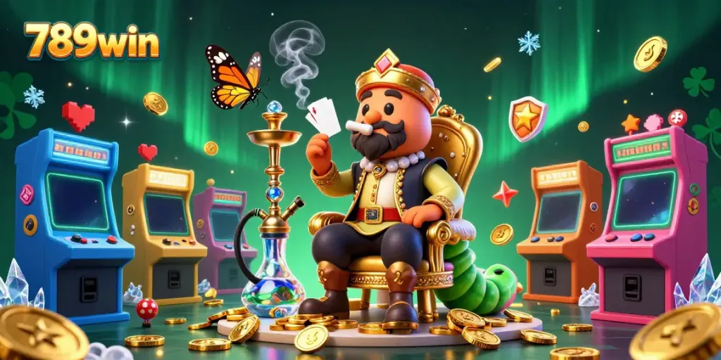 Experience the vibrant 789win gaming scene with engaging characters and rich casino elements.
