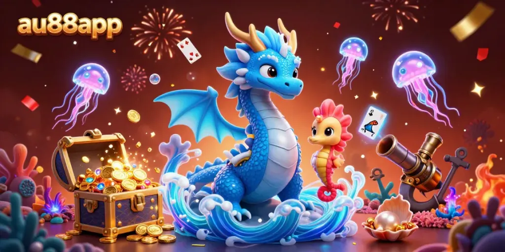 Engage with exciting games at au88app featuring vibrant underwater themes and casino elements.