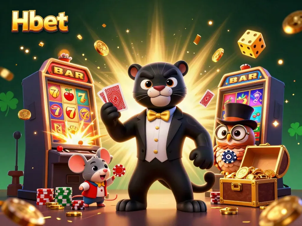 Hbet showcases an engaging gaming scene with characters and vibrant casino elements creating an immersive experience.