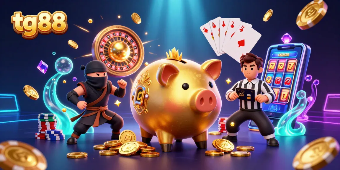 Join the action with tg88 as golden coins cascade from an epic casino showdown!
