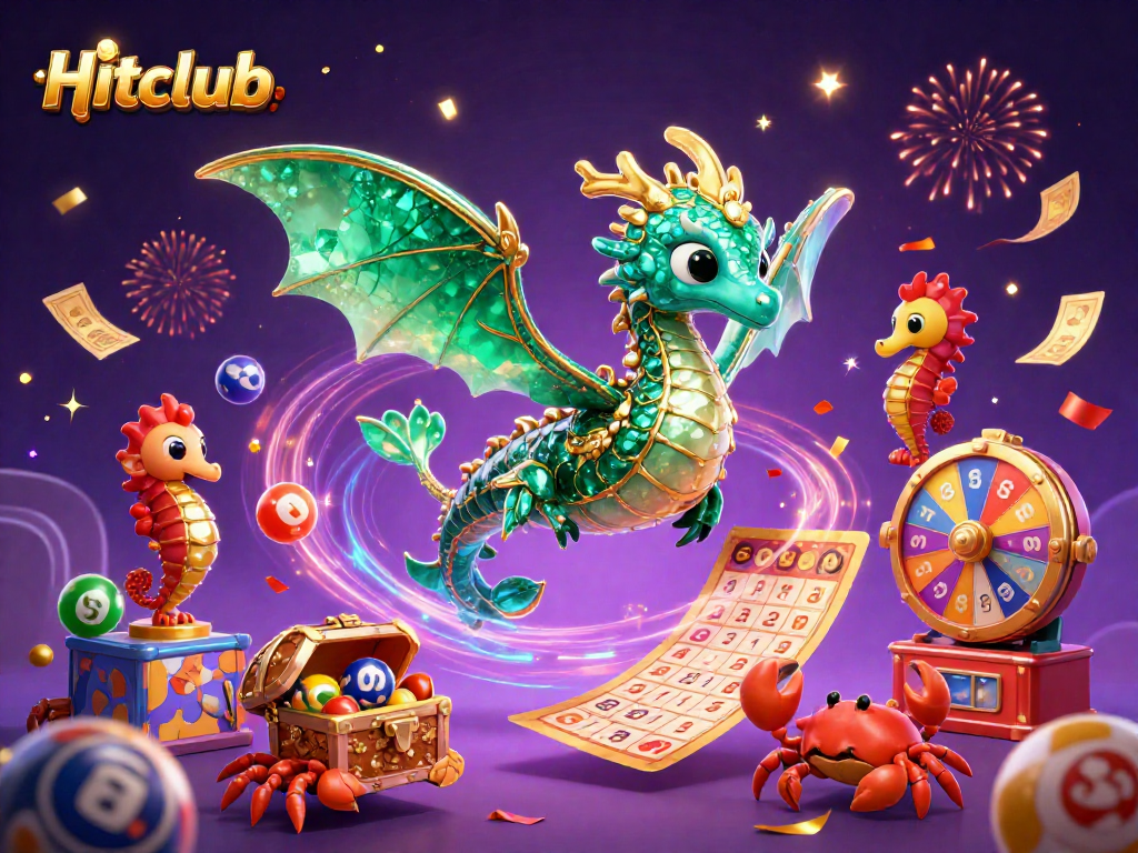 Experience the excitement of Hitclub as a sea dragon guides players through a vibrant gaming atmosphere filled with opportunities.