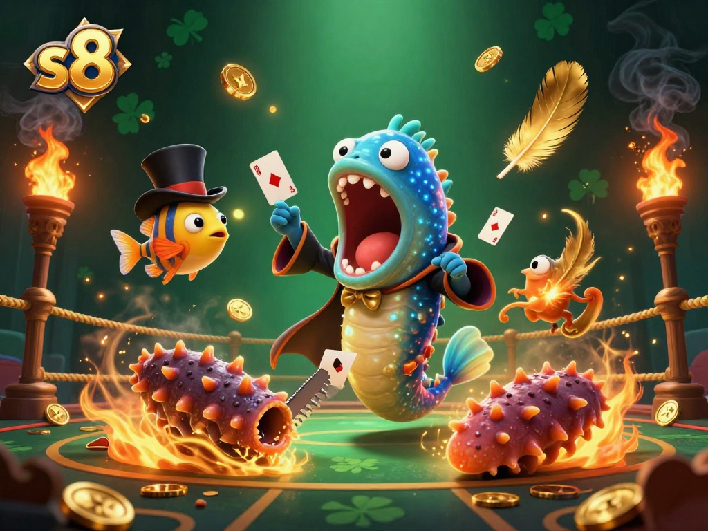 Engage in thrilling s8 gambling with a vibrant underwater magic act featuring bioluminescent creatures.