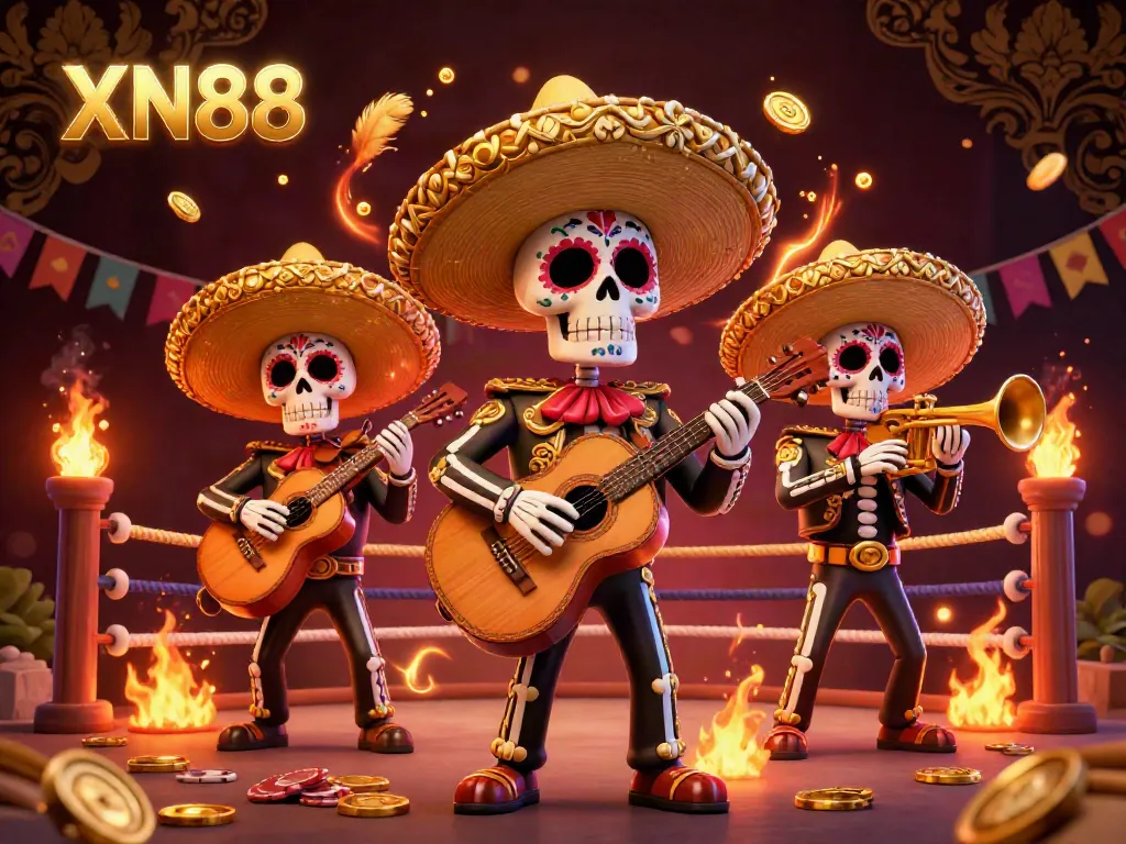Xn88 offers an immersive gaming experience with a colorful mariachi band enhancing the casino atmosphere.