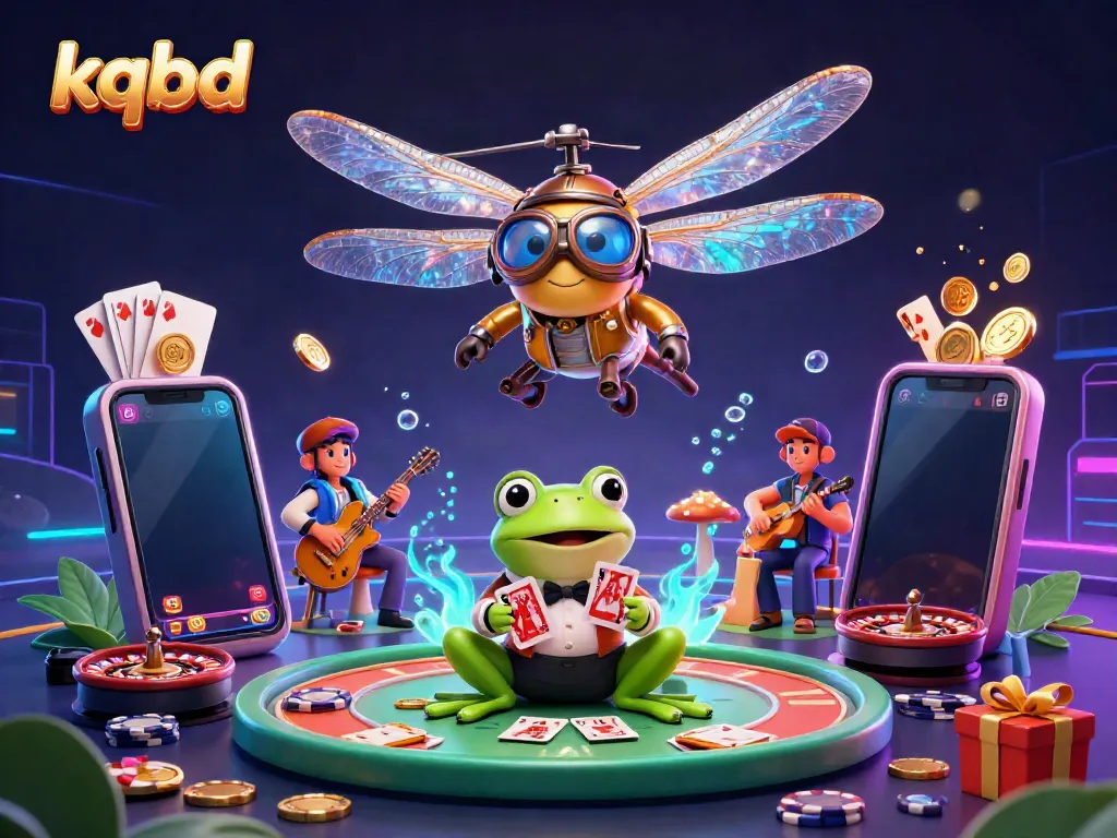 KQBD platform showcasing vibrant casino activity with engaging characters and dynamic gaming elements.