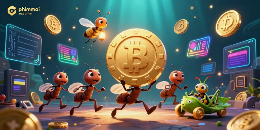 Engage with phimmoi .net phim as ants execute an epic heist in vibrant 3D illustration.