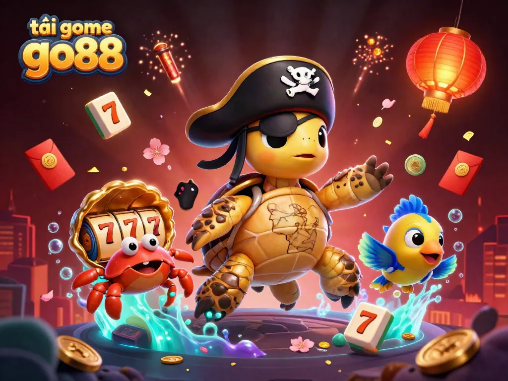 Engage with the underwater world as you tải game go88 featuring a pirate turtle and treasure elements!