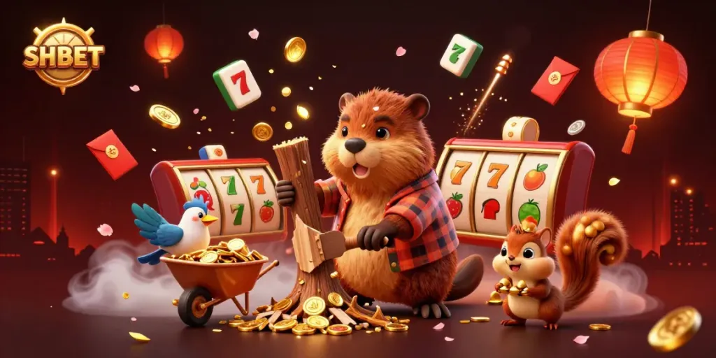Experience thrilling gameplay at SHBET with lively characters and vibrant casino elements.