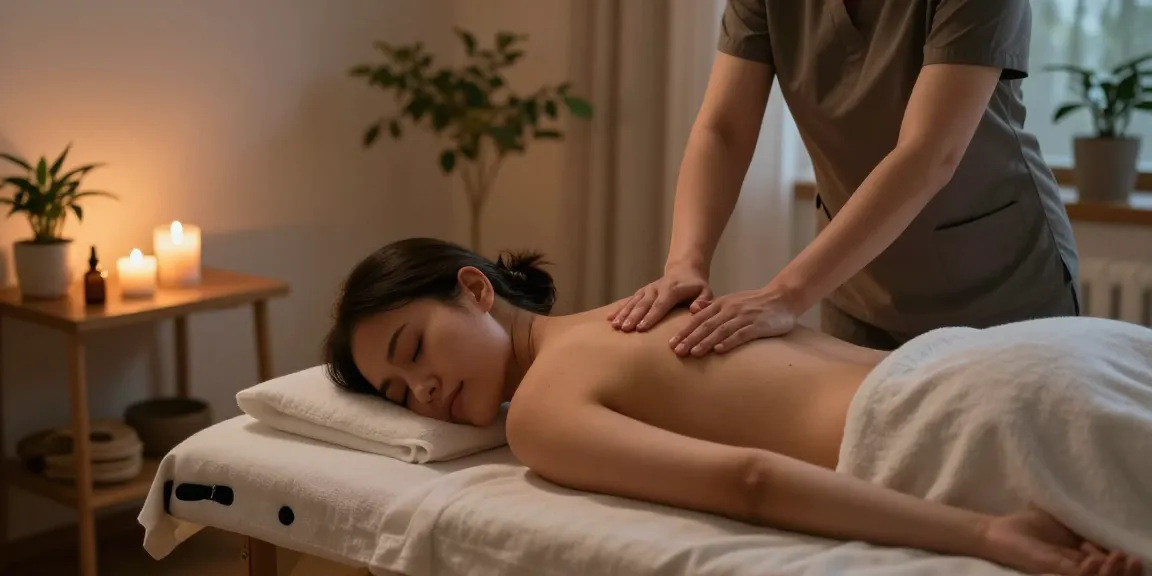 Enjoying 영등포출장안마 at home with a professional therapist in a warm and calming atmosphere.