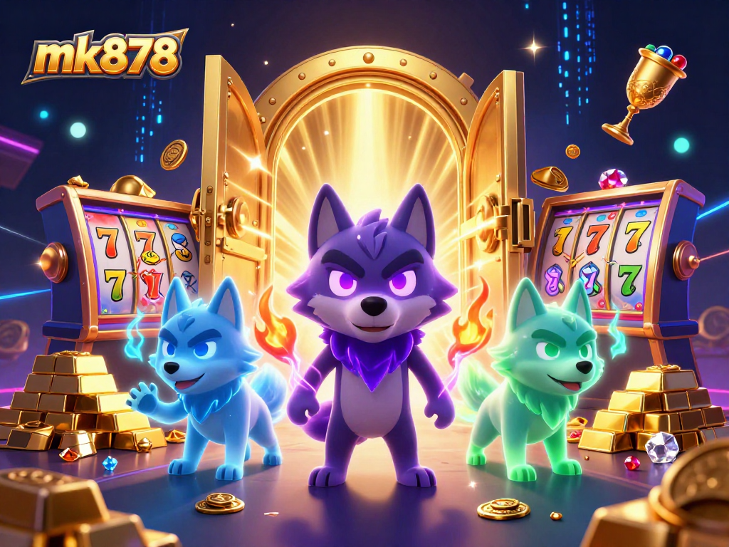 Experience thrilling wins at mk878 with our captivating 3D casino scene full of treasures.