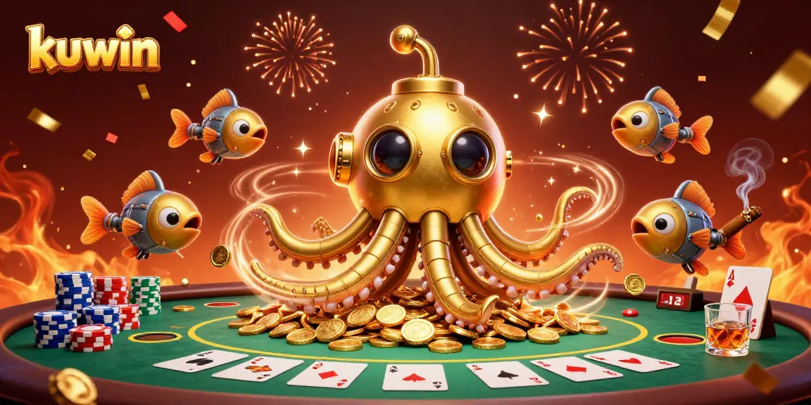 Engage in thrilling gameplay with kuwin's dynamic poker scene featuring an underwater wonder.