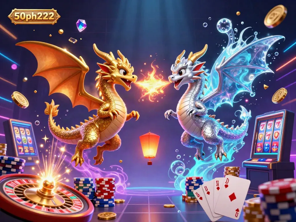 Engage with thrilling games at 50ph222, featuring dynamic dragons and casino elements.
