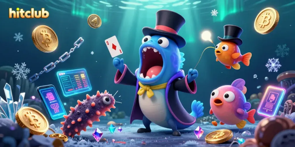 Feature strategic gaming moments with hitclub's captivating characters under the sea.
