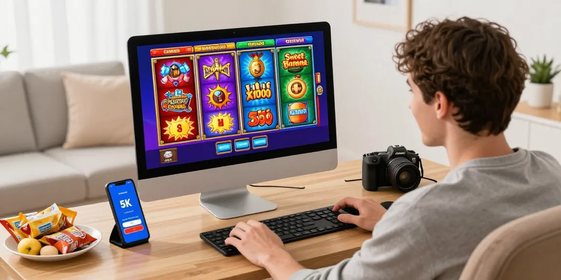 Pengalaman bermain slot gacor hari ini dengan deposit minimal 5k di rumah yang nyaman, menampilkan suasana menyenangkan.