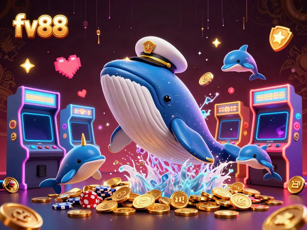 Experience the excitement of fv88 with vibrant character scenes and dynamic casino elements.