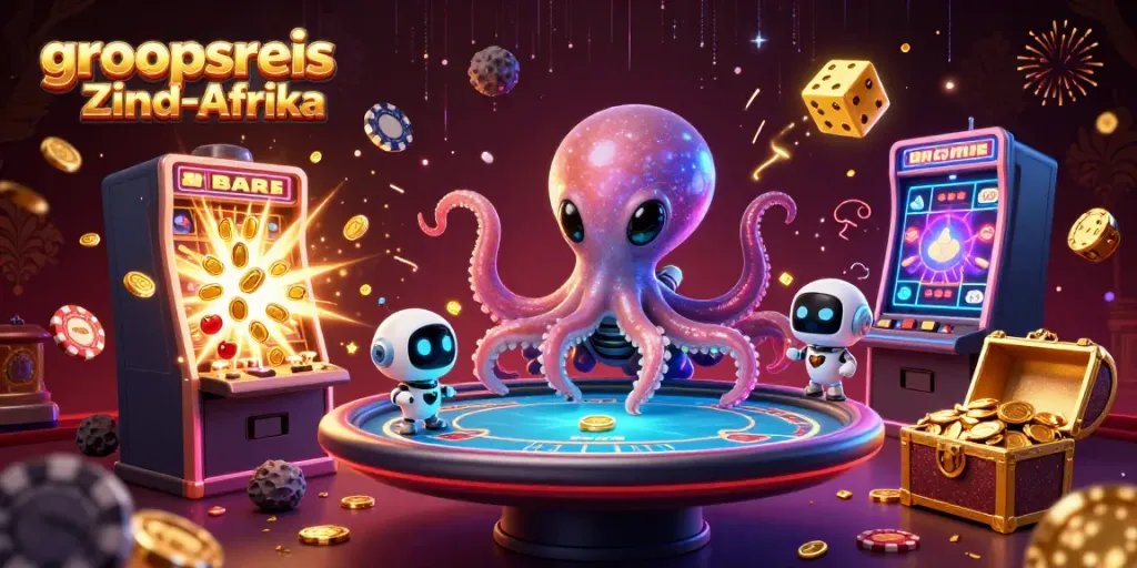 Speel groepsreis Zuid-Afrika tijdens een opwindend casino avontuur met aliens en robot!