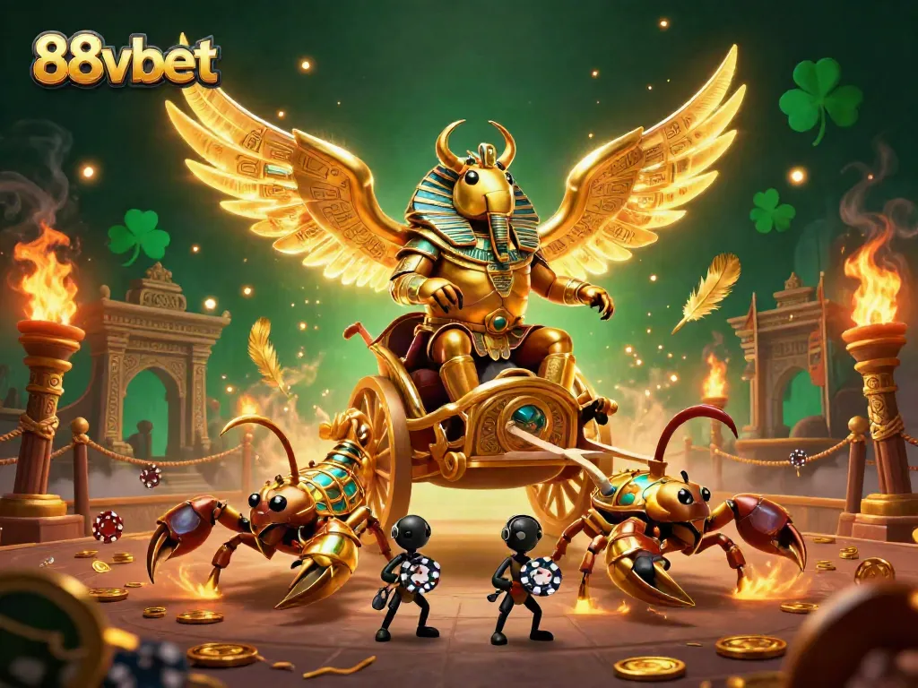 Experience thrilling action with 88vbet's vibrant casino-themed illustration featuring dramatic characters and elements.