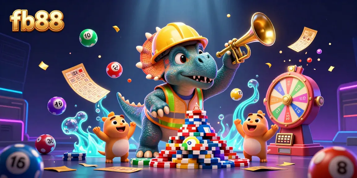 Engage with fb88 casino fun in a vibrant, dynamic 3D scene celebrating gaming excitement.