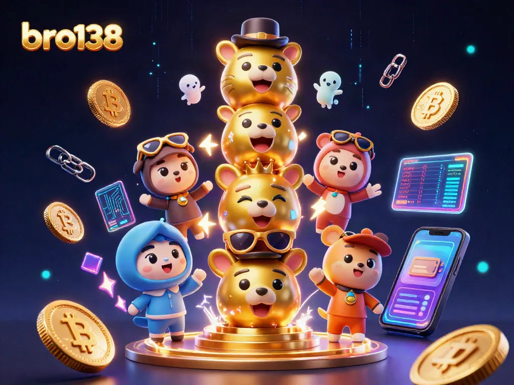 Join the excitement at bro138's vibrant casino world with the golden totem and crypto coins!