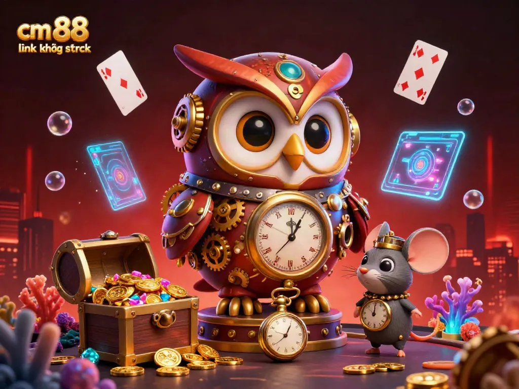 Experience the thrill of CM88 with interactive casino elements in this dynamic 3D scene.