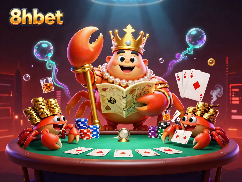 Experience the excitement of 8xbet gaming with golden crab emperor in vibrant casino setting.