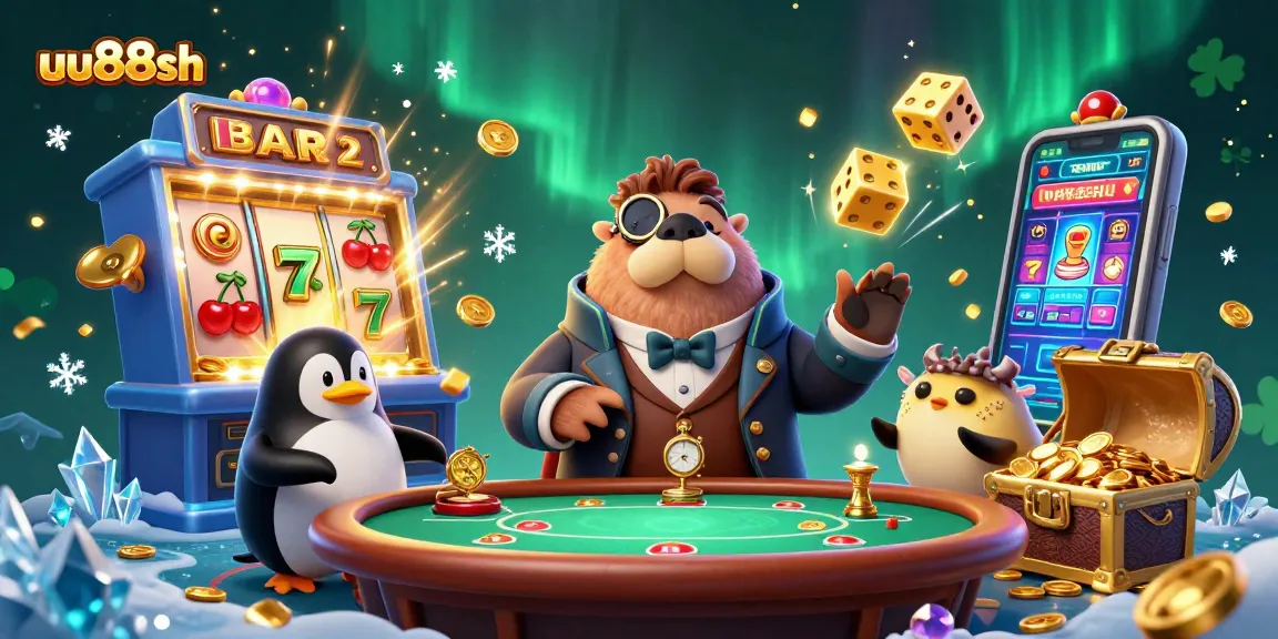 uu88sh players engaging at a vibrant underwater casino with unique characters and dynamic game elements