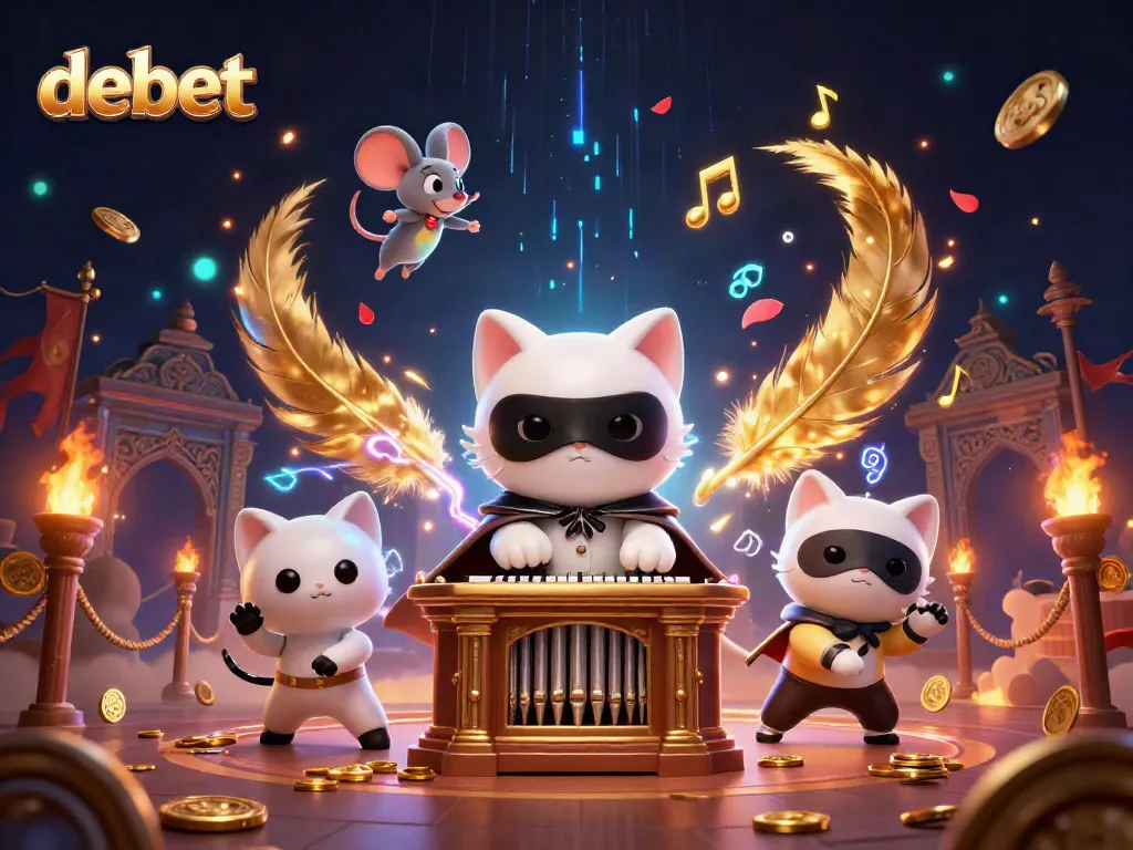 Engage with debet's thrilling casino ambiance and colorful characters in a dynamic gaming scene.