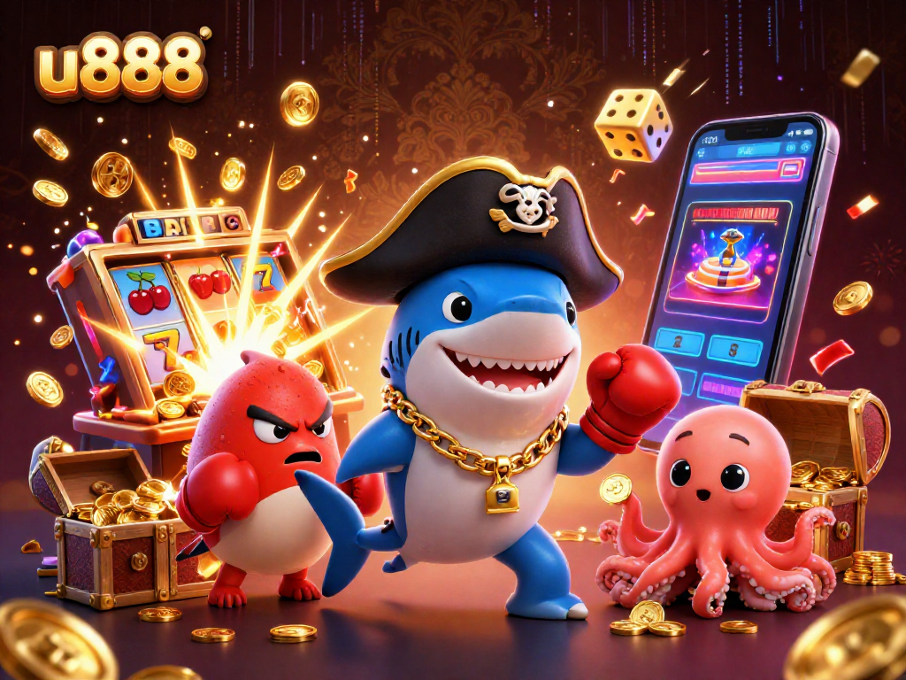 Experience thrilling gameplay at u888 with vibrant characters diving into the casino world.