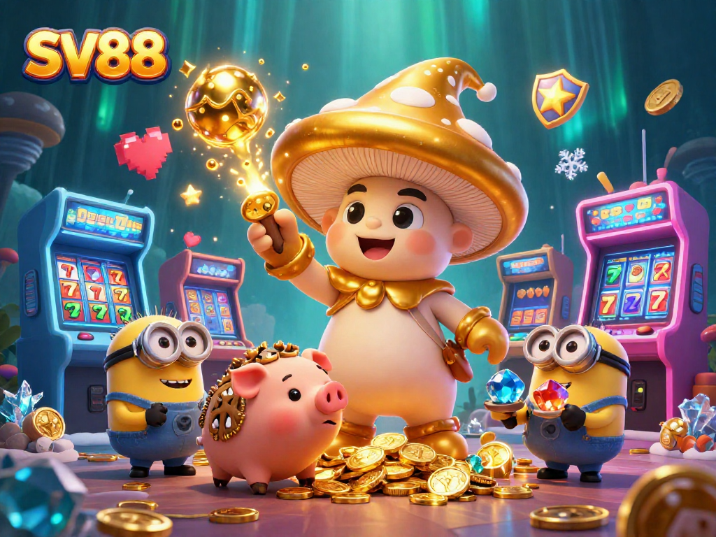 Experience winning potential with SV88 in a vibrant 3D casino world filled with treasures and games.