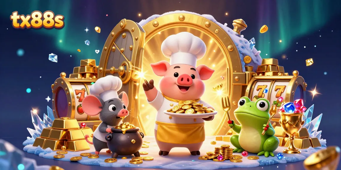 Engage with tx88s by playing slot machines surrounded by rich cartoon characters and treasure.