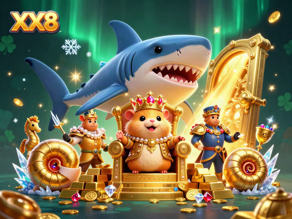 Experience the thrill of winning at XX8 with an enchanting golden hamster king and treasures galore!