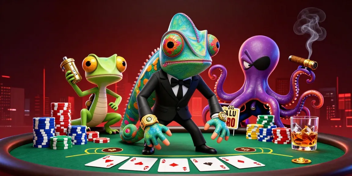 Experience luck8864 with vibrant gambling characters in an exciting poker scene featuring dynamic elements.