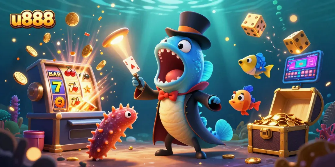 Experience thrilling wins with u888's vibrant casino adventure featuring magical sea creatures.