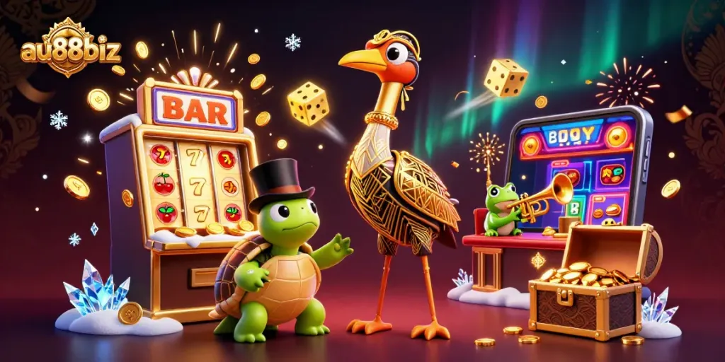 Spin and win at au88biz with exciting slot machines and vibrant casino characters!