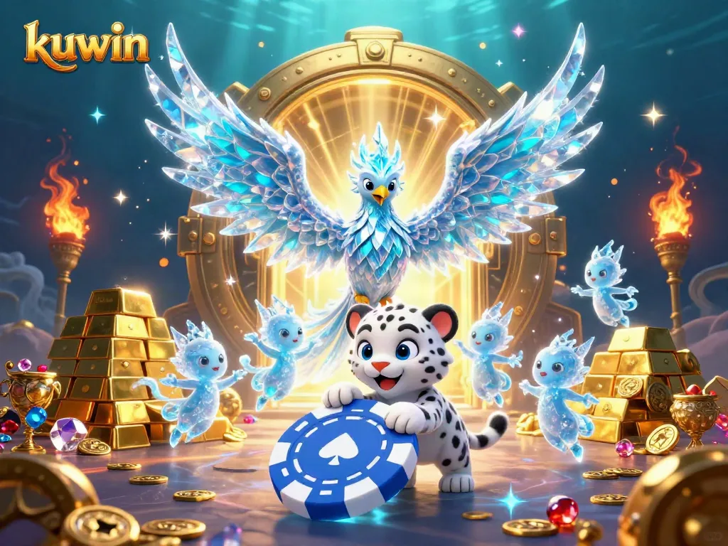 Kuwin brings excitement with vibrant, dynamic casino adventures featuring an ice phoenix and sparkling treasures.