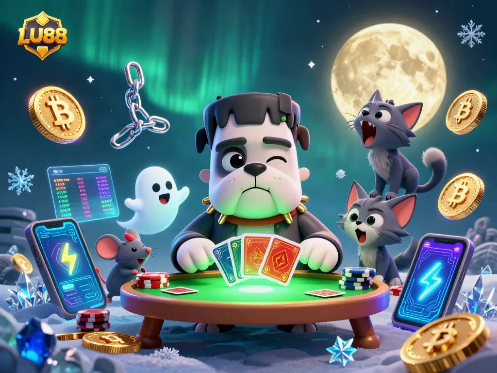 LU88 invites players to engage in a thrilling casino adventure with vibrant characters and crypto elements.