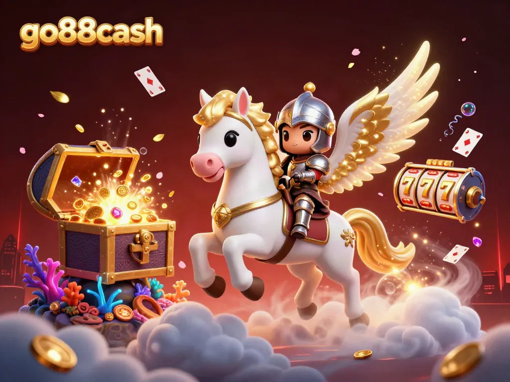 Engage in thrilling gameplay at go88cash with a vibrant 3D digital casino scene filled with action.