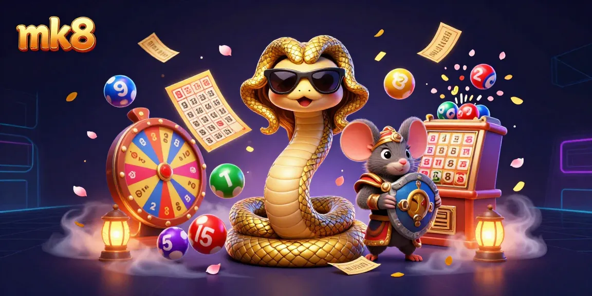 Engage with mk8's exciting lottery scene featuring Medusa, a warrior mouse, and dynamic game elements.