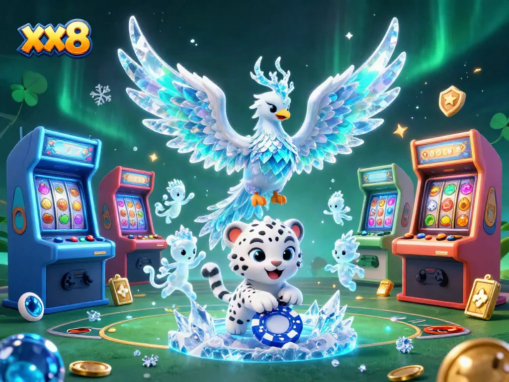 Play engaging games at xx8 with ice phoenix, slots, and vibrant casino elements.