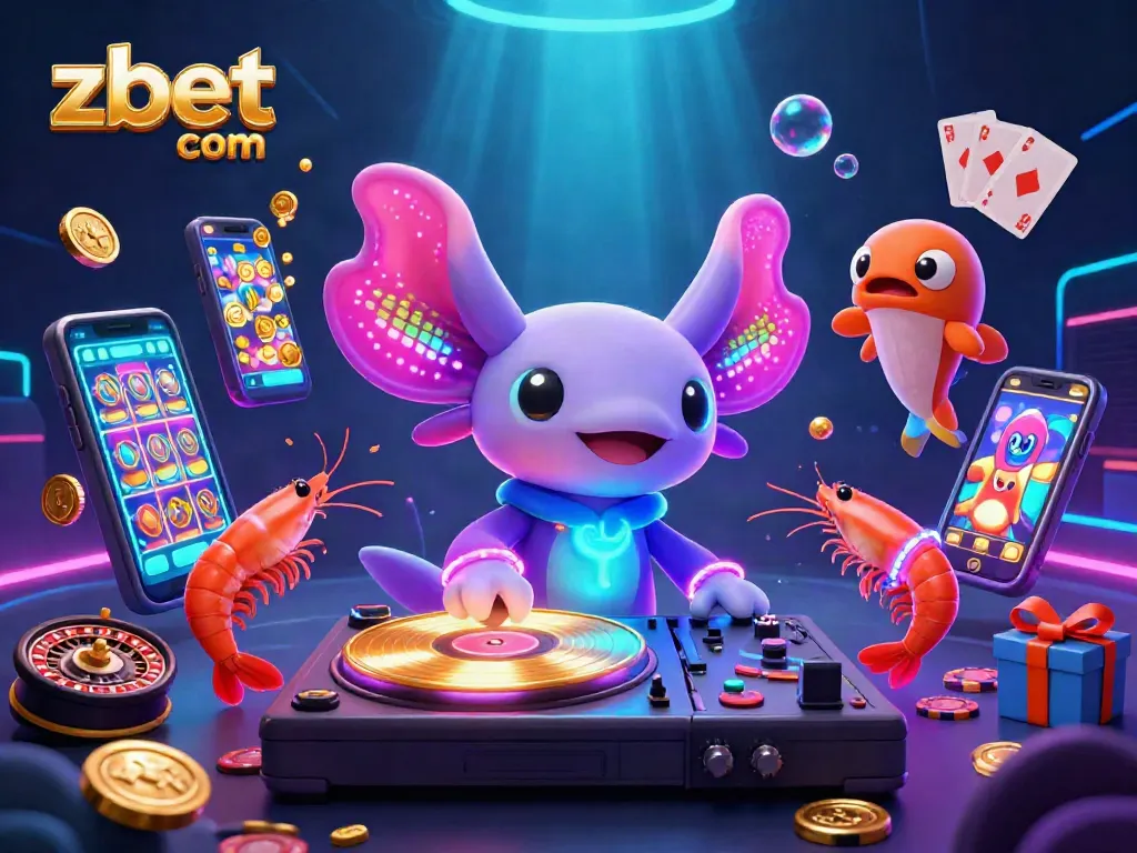 Experience vibrant gaming with zbet com, featuring lively underwater DJ and dynamic gambling elements.