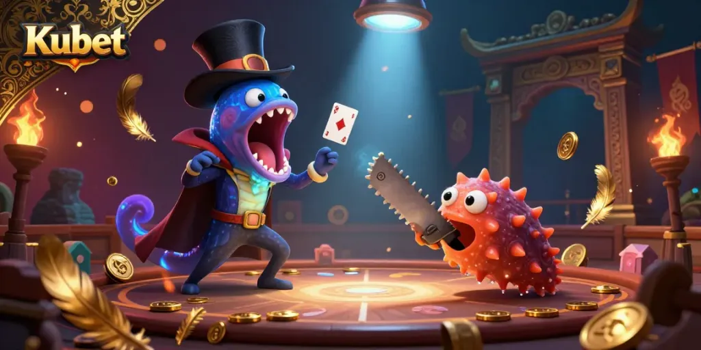 Kubet offers an underwater magic show featuring a gulper eel captivating players with card tricks.