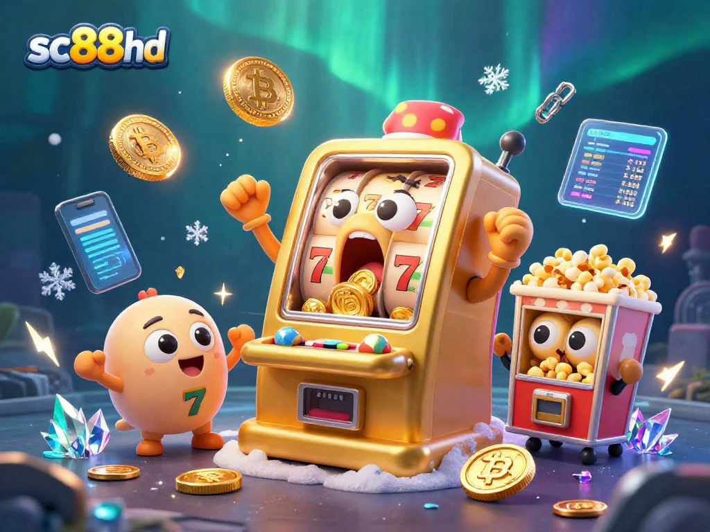 Experience sc88hd excitement with a golden slot machine celebrating its jackpot triumph and attracting cheers.