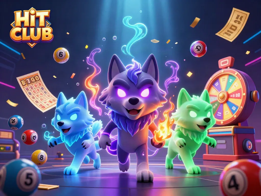 Join the excitement at HIT CLUB with vibrant lottery balls, energy, and thrilling game elements.