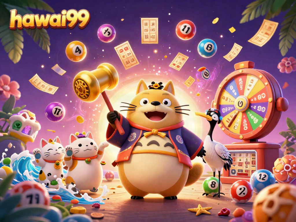 Spin winning lottery dreams with hawai99 in a colorful scene full of luck and fortune!
