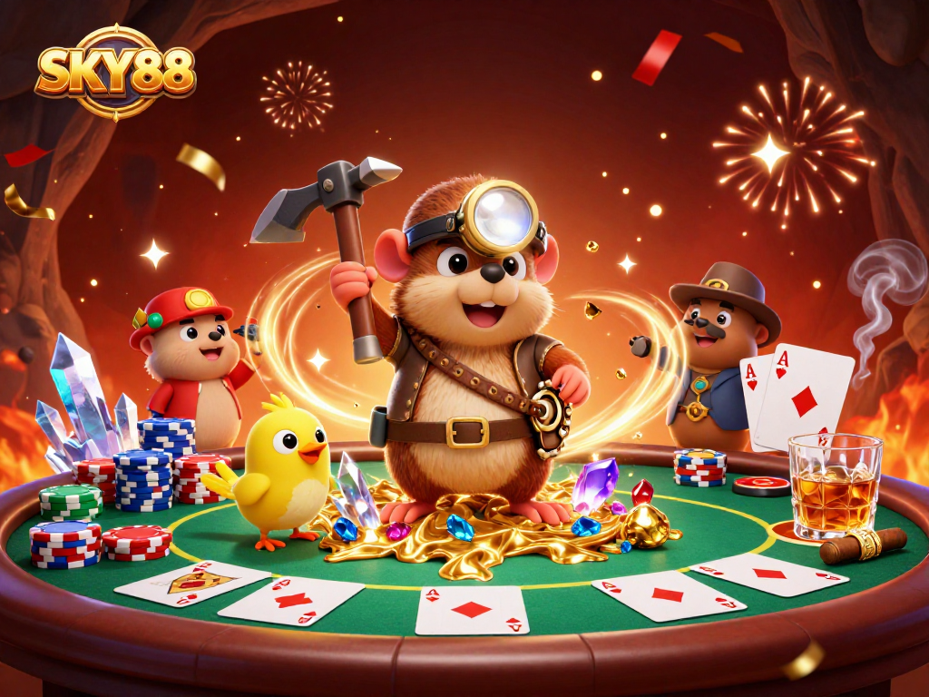 Engage with thrilling casino action and strategy at SKY88, packed with poker elements and vibrant energy.